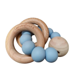 bijtring, rammelaar baby blauw